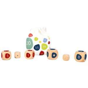 Dés de calculs en bois