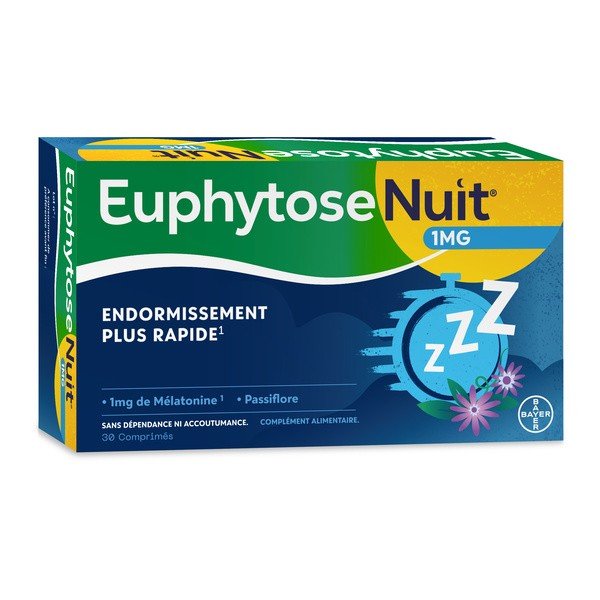 EUPHYTOSE Nuit 1mg Sommeil Boite De 30 Comprimés