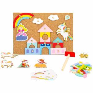 Jeu de clous Licorne en liège, carton et bois