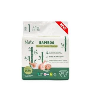 22 Couches Bambou écologiques – T1, 2-5kg – Naty