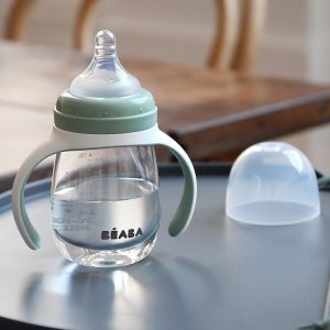 Biberon en verre d&rsquo;apprentissage 2 en 1 Beaba