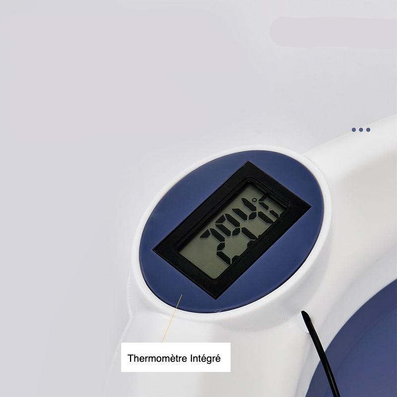 Baignoire bébé pliable avec coussin et thermomètre – Gris – Image 2