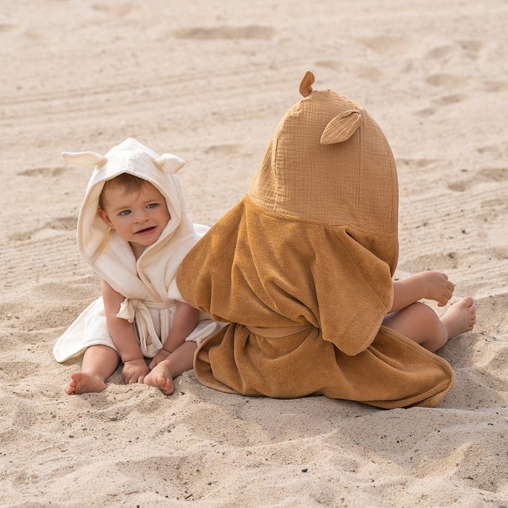 Peignoir en bambou et gaze de coton Marsala Personnalisable gratuitement – Image 4