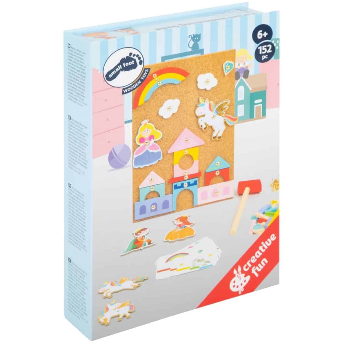 Jeu de clous Licorne en liège, carton et bois – Image 3