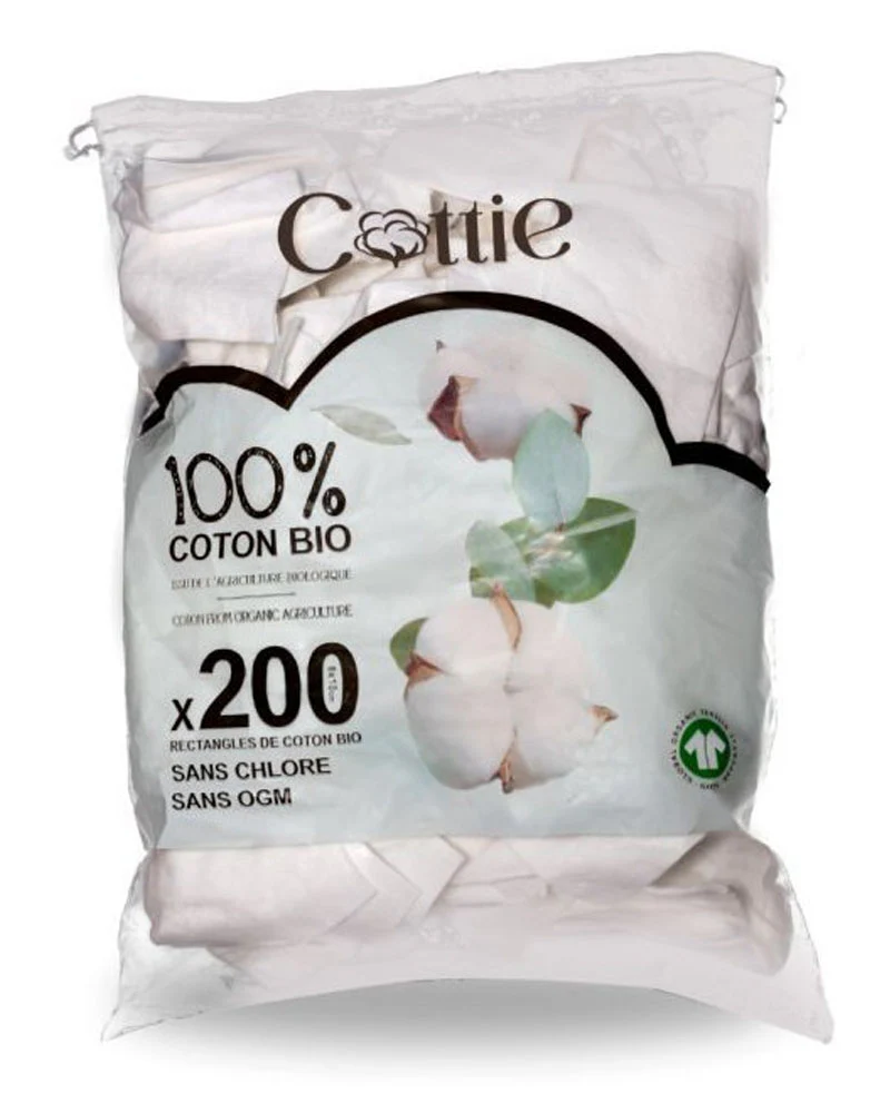 Coton Pads Bio Cottie – 200 Unités