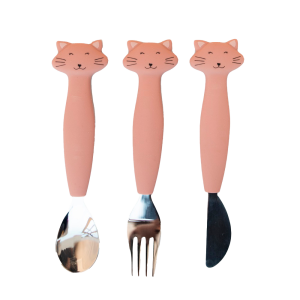 Couverts 3 pièces silicone – Mrs Chat