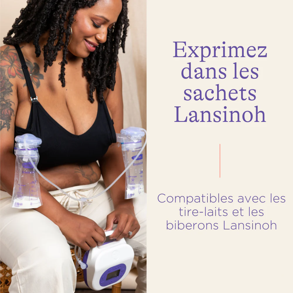 LANSINOH Sachets de conservation de lait maternel 50 sachets – Image 6