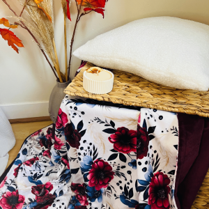 Plaid Cocooning “Élégance Florale”