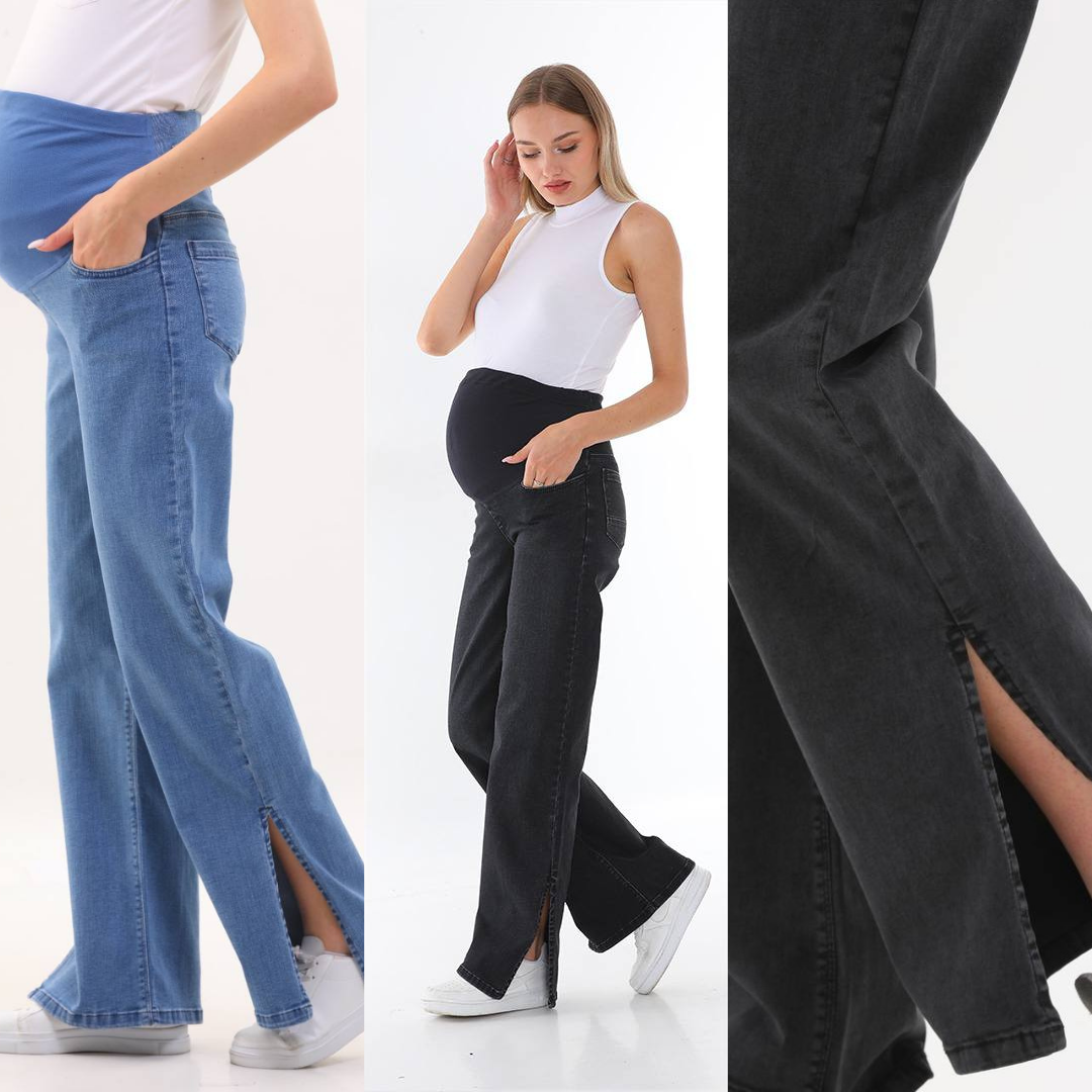 JEANS DE GROSSESSE avec fentes 6045