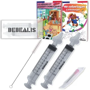 2 Seringues nasales 10ml avec embouts de Bebealis
