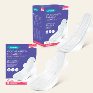 LANSINOH – 2 PACKETS – Serviettes maternité ( 0-2 semaines 10pcs ) + ( 2+ semaines 12pcs )