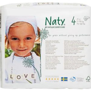 Couches jetables écologiques taille 4 maxi (7-18kg) 26 pièces – Naty