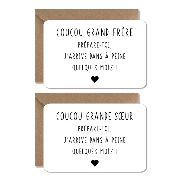 Annonce carte soeur/frère