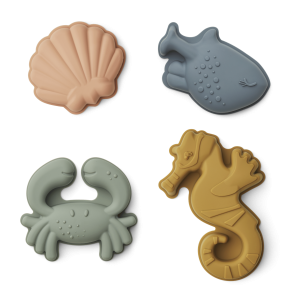 Lot de 4 Moules à Sable Gill – Sea Creatures