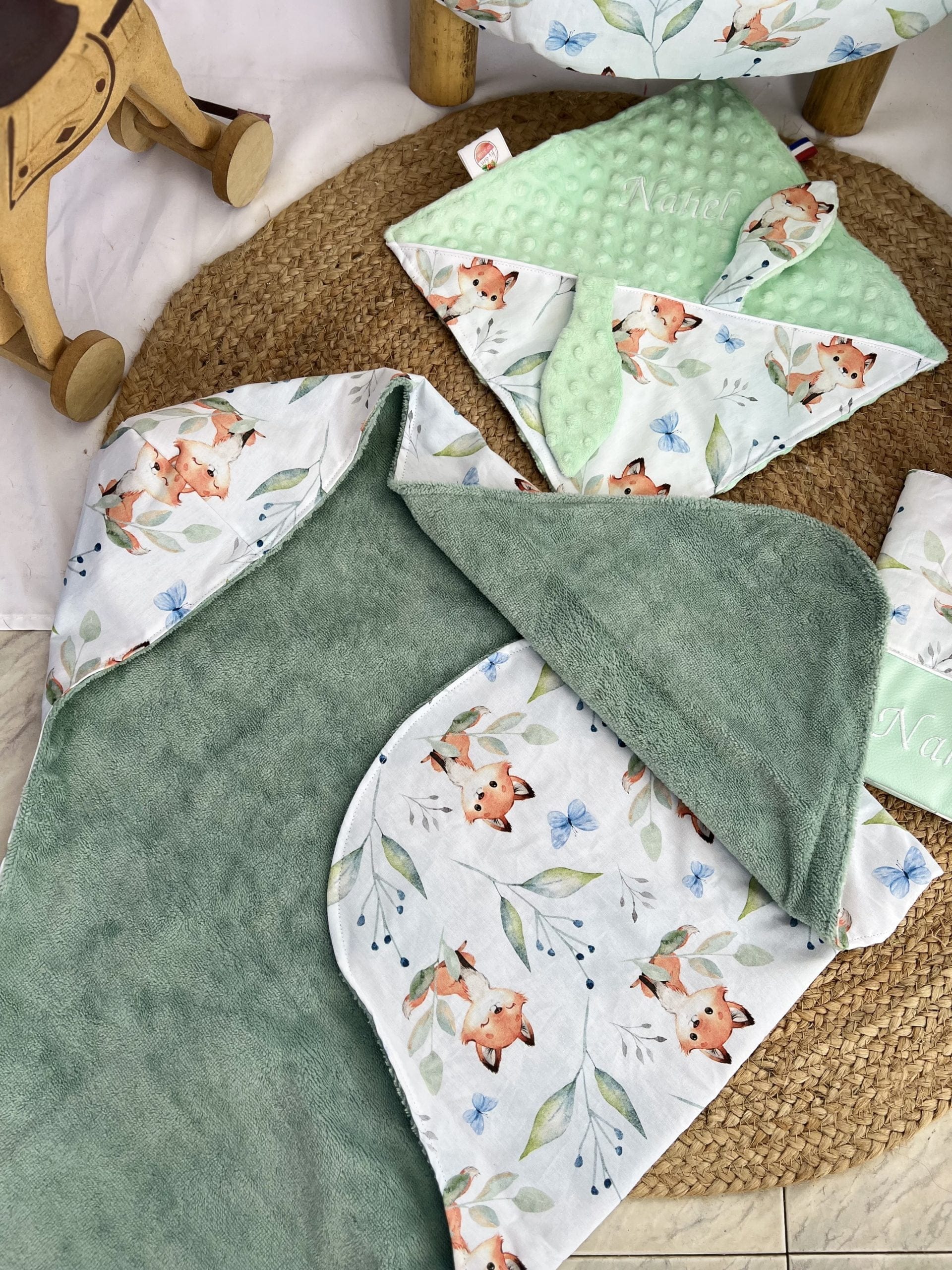 Cape de bain pour bébé renard