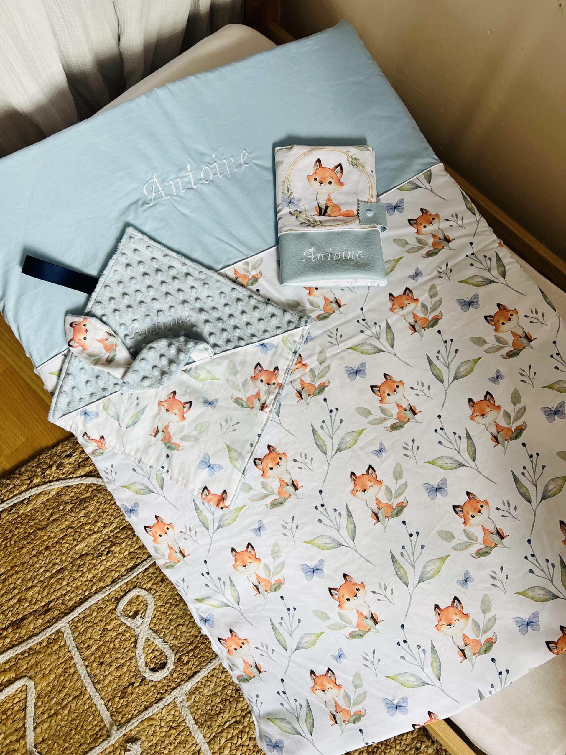 Couverture bébé à personnaliser Renard – plusieurs couleurs – Image 9