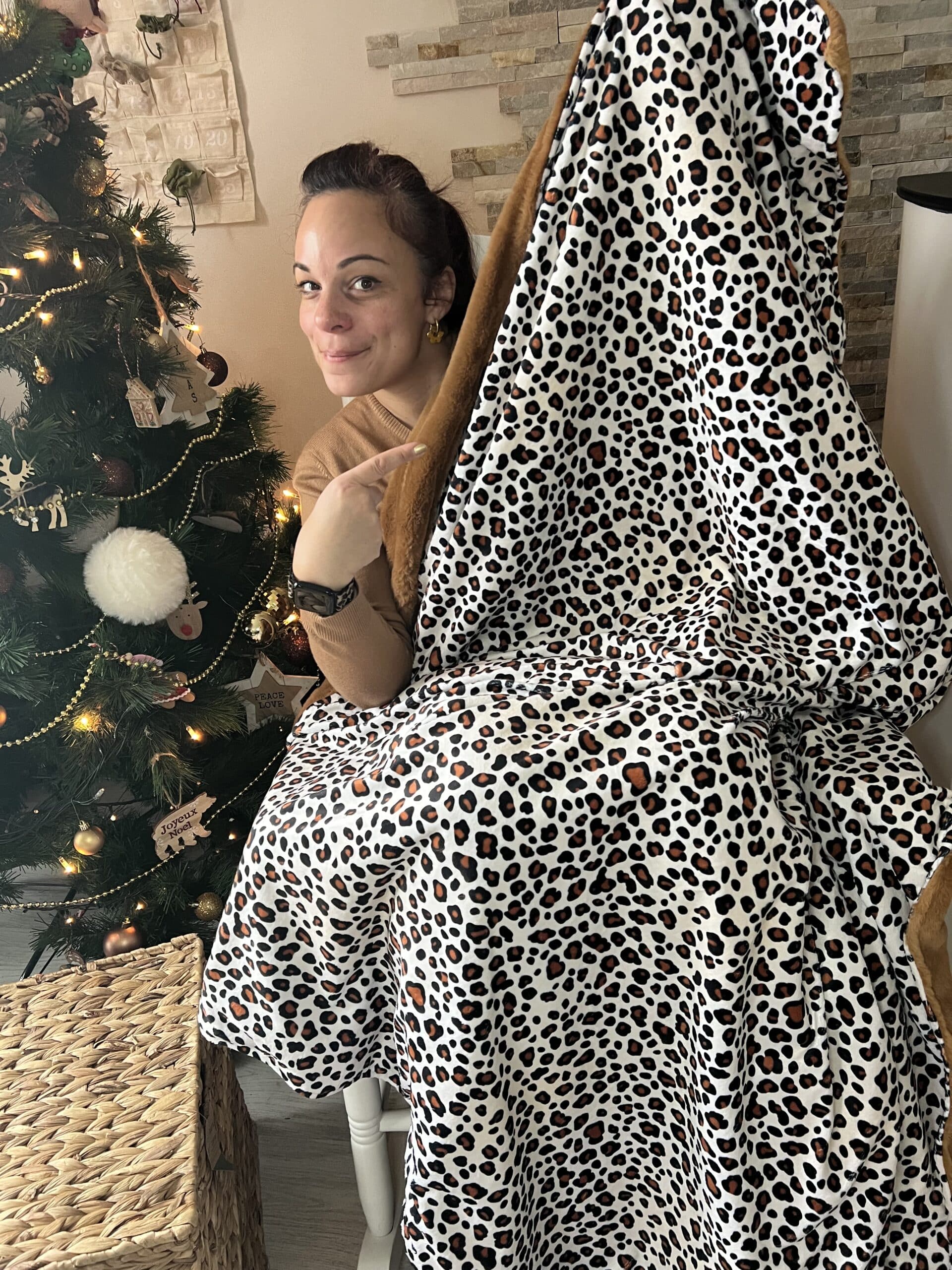 Plaid Graou Léopard – Douceur Chocolat – Image 2