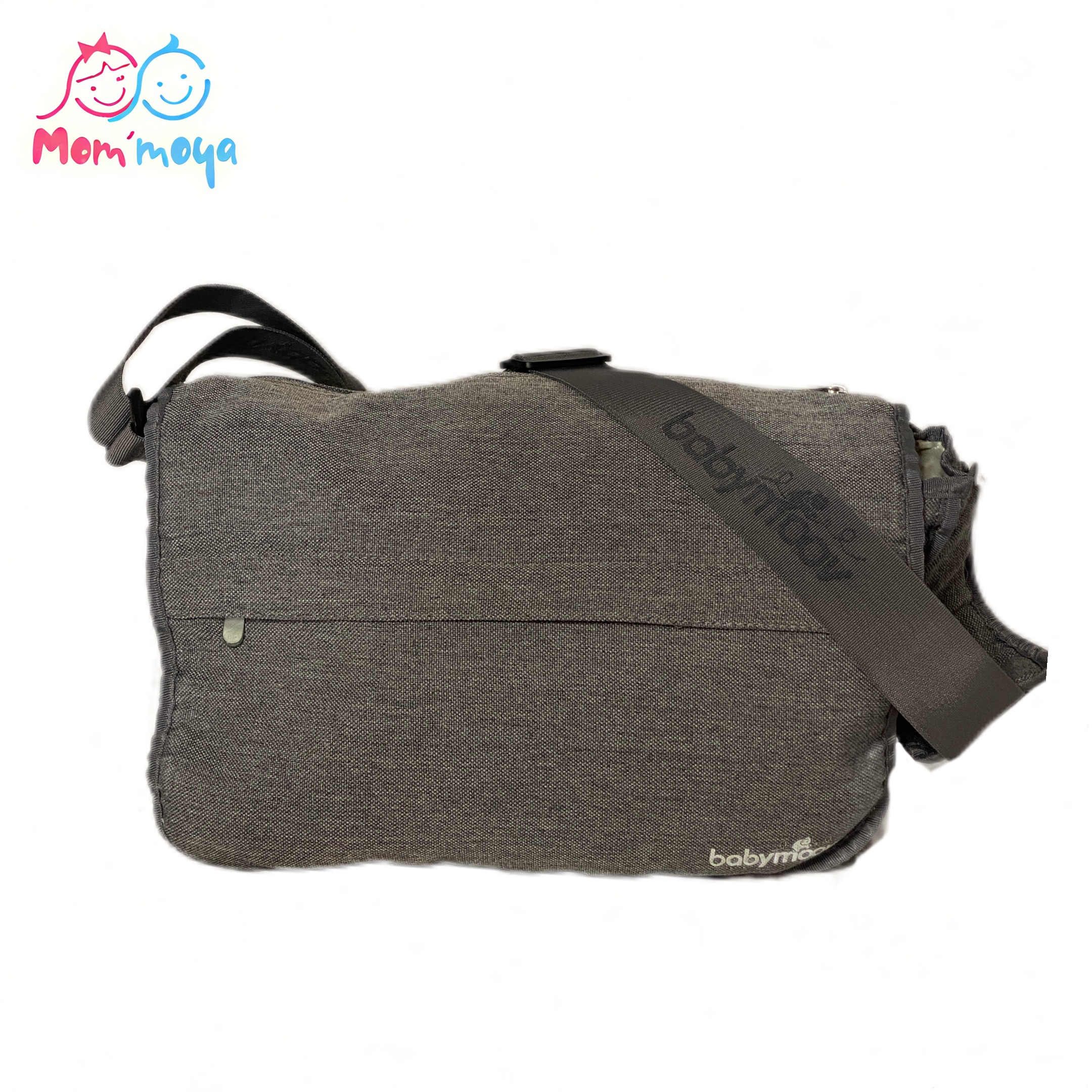 Babymoov® Sac à couches Messenger Heather Gris et 3 Accessories & Poussette Clips EUC
