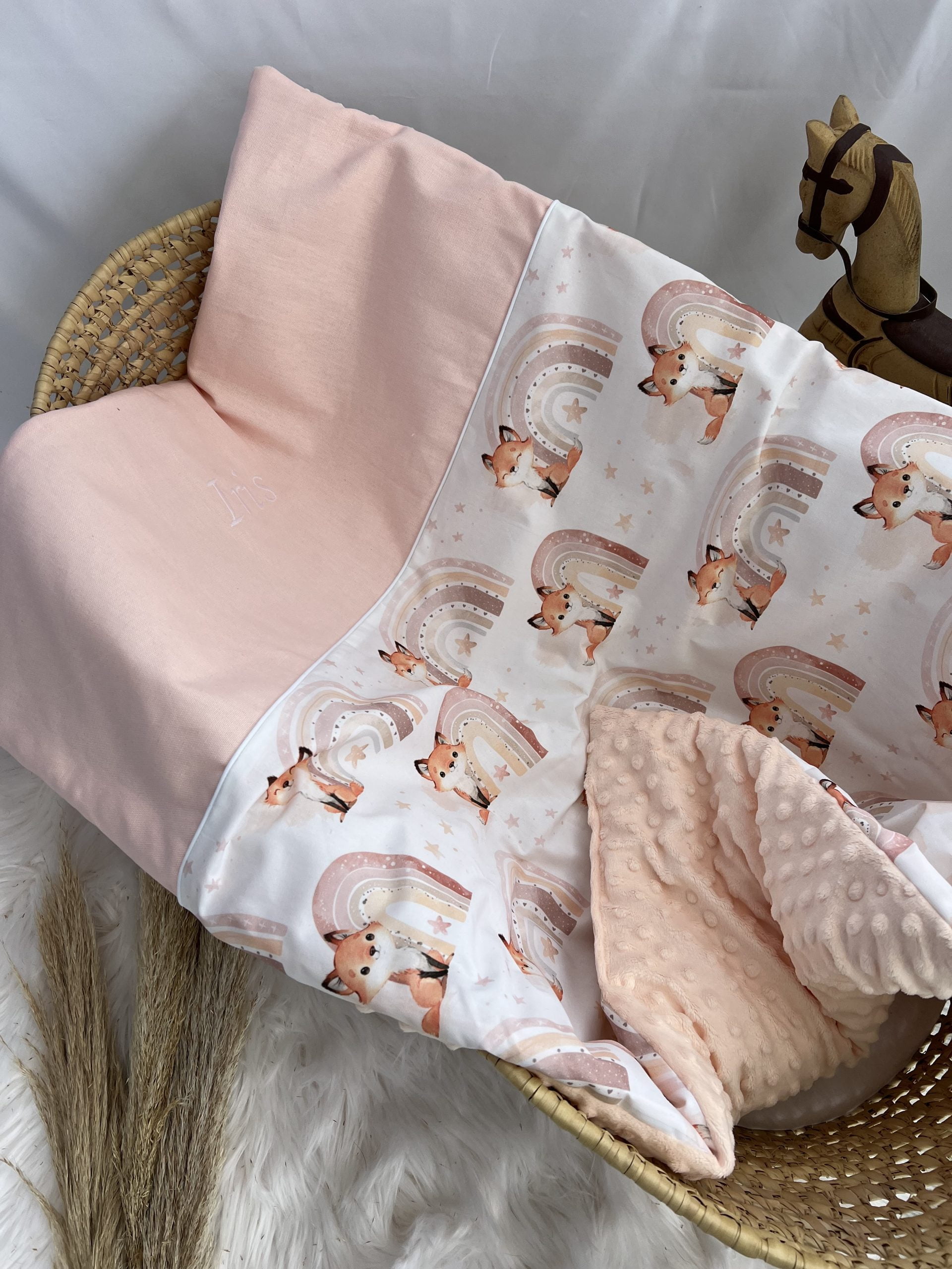 Couverture bébé à personnaliser Renard – plusieurs couleurs – Image 7