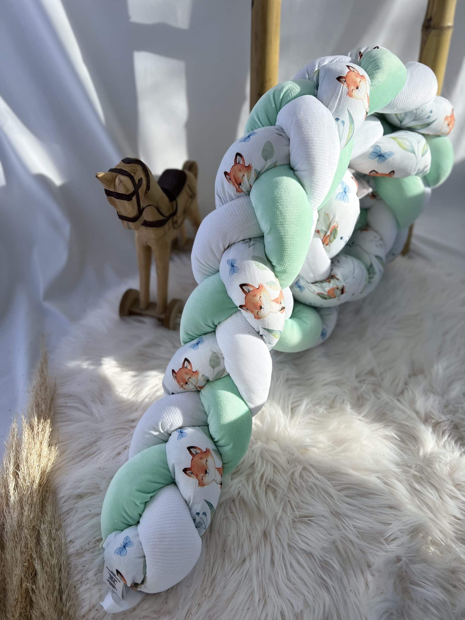 Tour de lit tressé Renard vert d’eau – Image 2