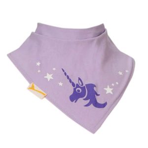Bavoir bandana LICORNE VIOLET