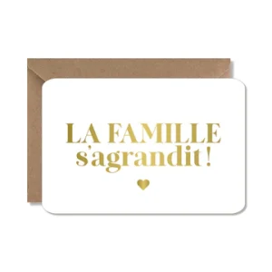 Annonce carte « La famille s&rsquo;agrandit »
