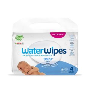 Lingettes à l&rsquo;eau pour bébé bio 240pc (4 x 60 pc) – WaterWipes