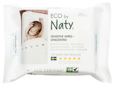 Lingettes douces pour bébé Sans parfum 100% eco 20pcs – Naty