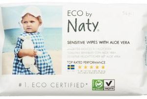Lingettes douces pour bébé à l’Aloé Vera 100% eco 56pcs – Naty
