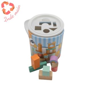 Blocs de construction en bois pastel