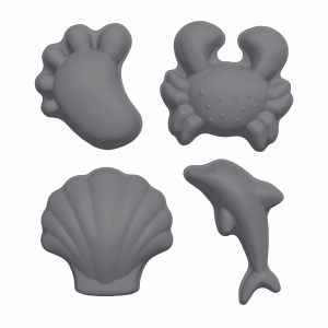 Set de 4 moules GRIS en silicone avec filet