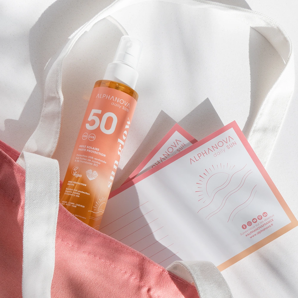 Huile solaire haute protection SPF 50 de Alphanova – Image 2