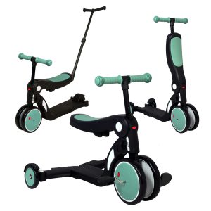 Draisienne Evolutive 5 en 1 avec Barre de Direction Scootizz – Vert Amande