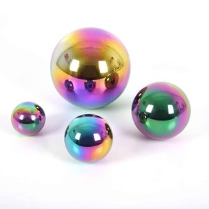 Boules sensorielles réfléchissantes de couleur irisée