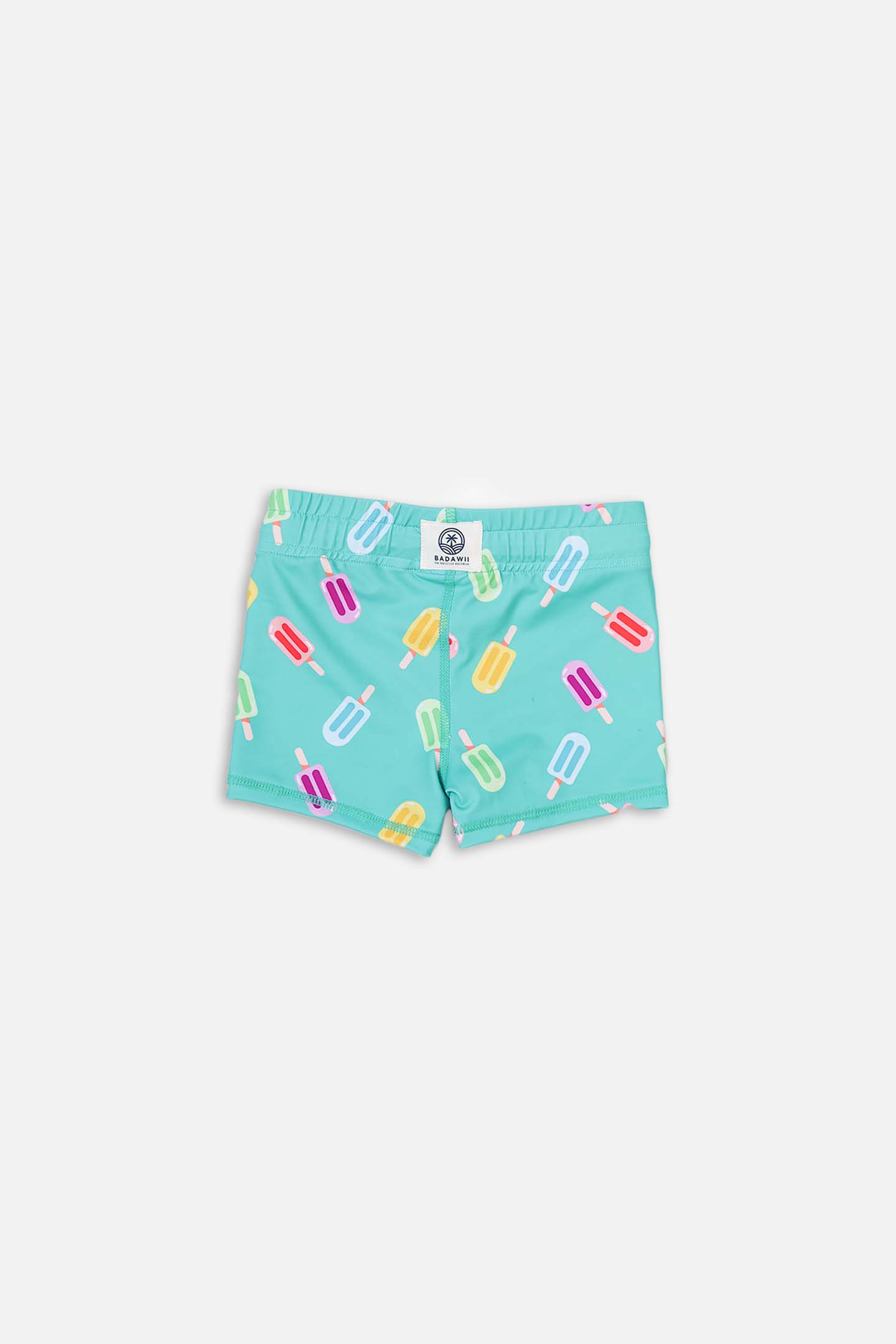 Maillot de Bain Boxer Garçon Anti-UV – Happy Popsicle Vert – Image 2