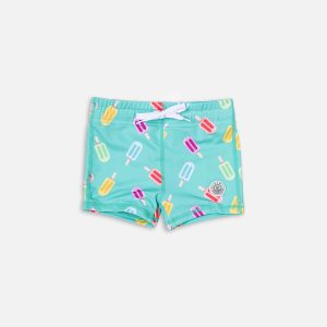 Maillot de Bain Boxer Garçon Anti-UV – Happy Popsicle Vert