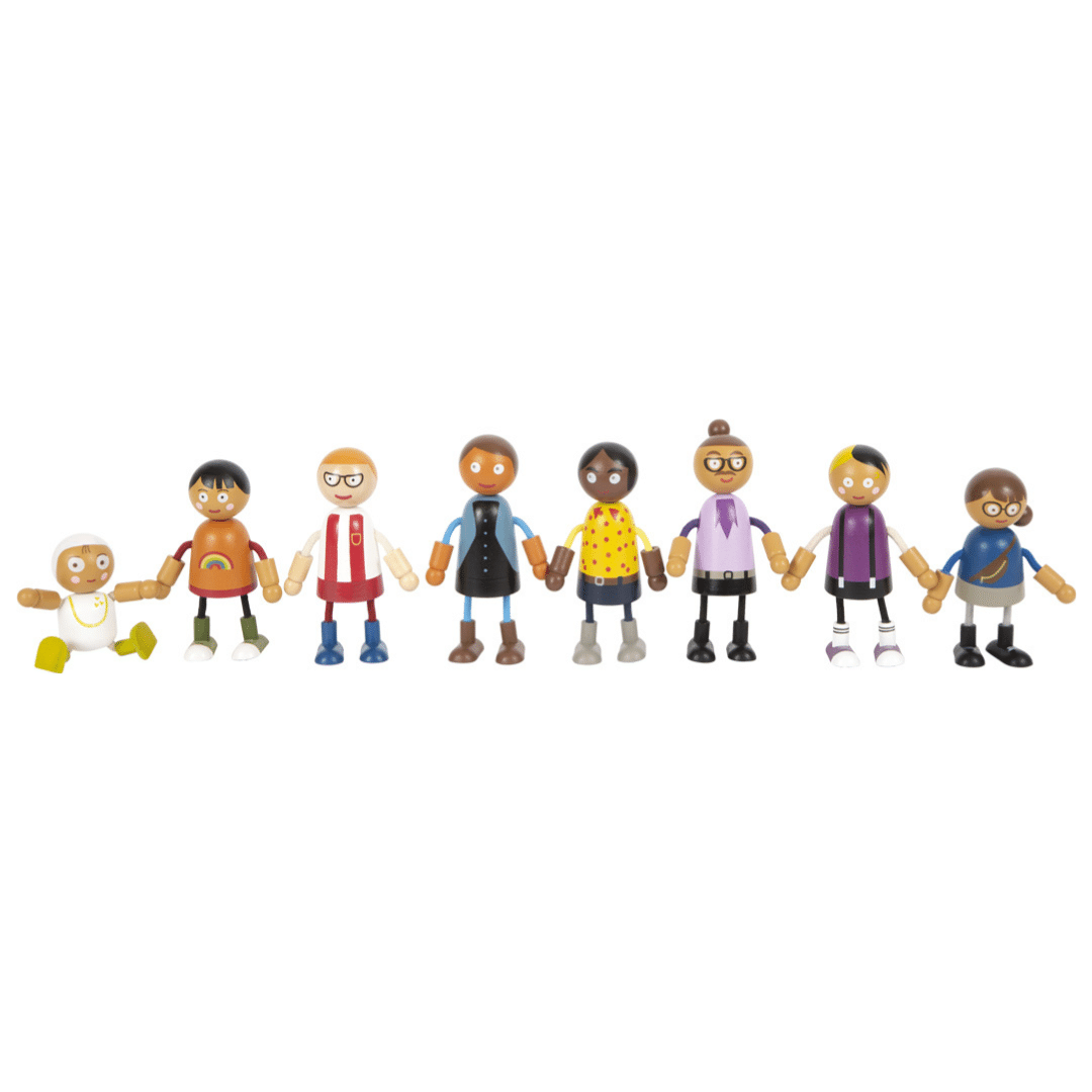 Famille de poupées souples avec bébé – Image 4