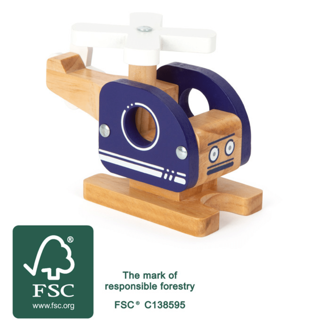 Hélicoptère en bois