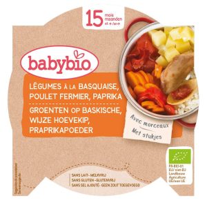 Repas bébé midi basquaise poulet paprika 260g dès 15 mois – Babybio