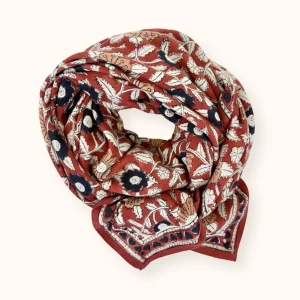 Big Foulard Latika “Coeur” – Fire