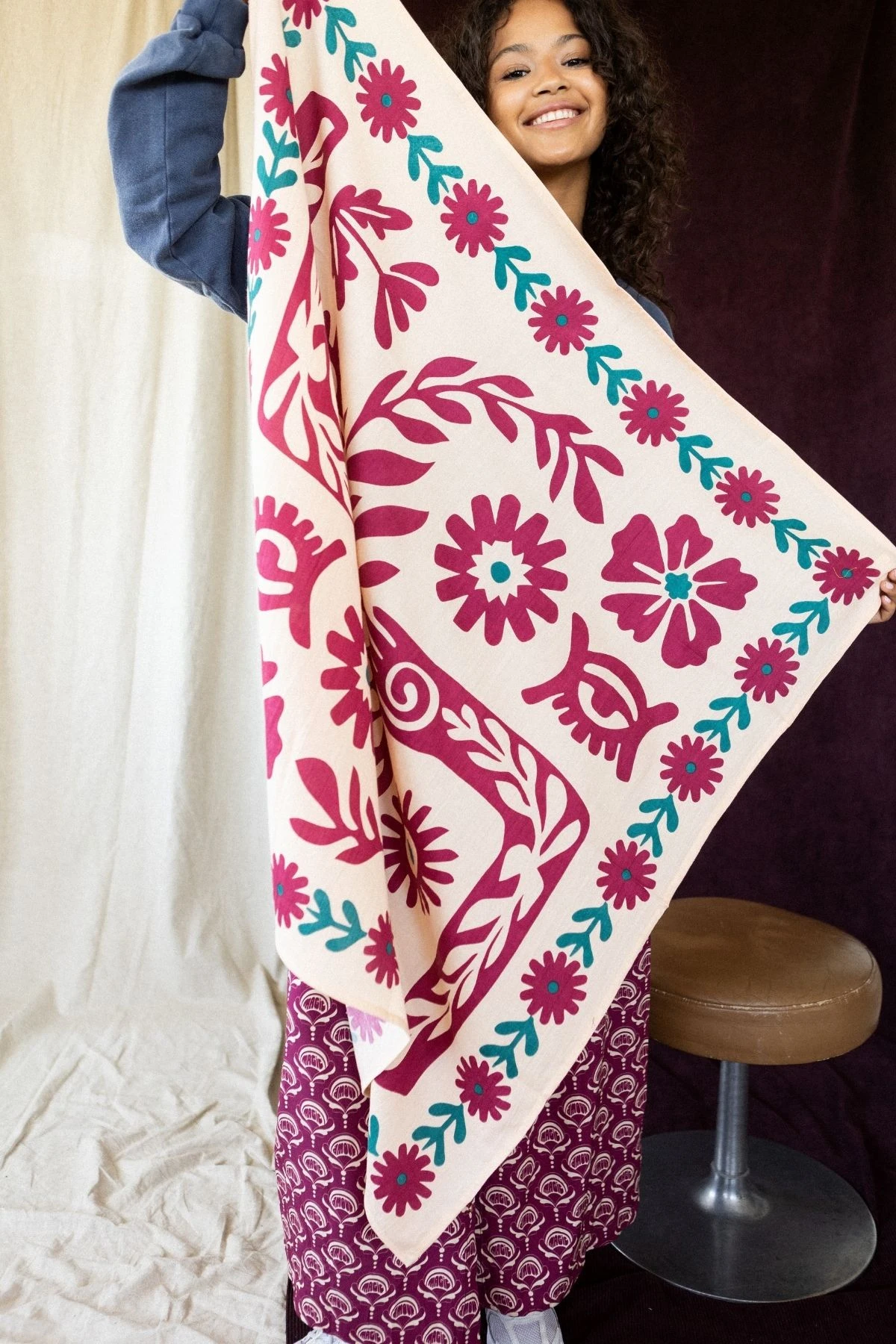 Big Foulard Latika “Rita” – Macadamia – Image 4