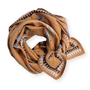 Big Foulard Latika “Zèbre” – Café