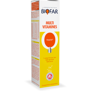 BIOFAR MULTI-VITAMINES VITALITE 20 COMPRIMÉS EFFERVESCENTS