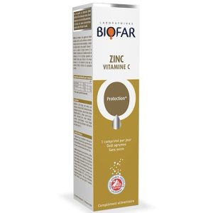 BIOFAR Zinc Vitamine C Protection 20 Comprimés Effervescents