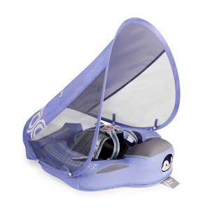 Bouée bébé non gonflable avec auvent anti UV Pingouin
