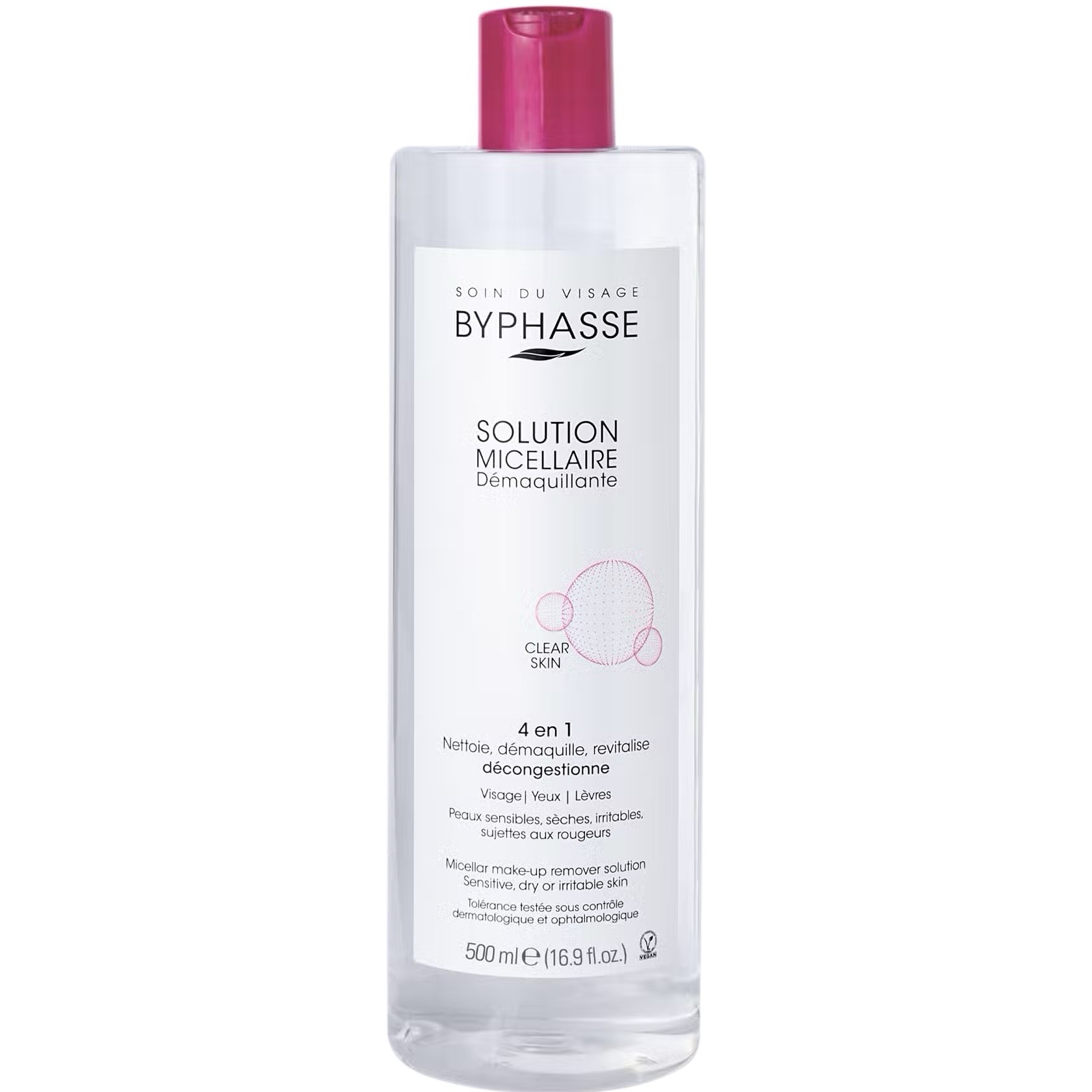 BYPHASSE Solution Micellaire Démaquillante 500ml