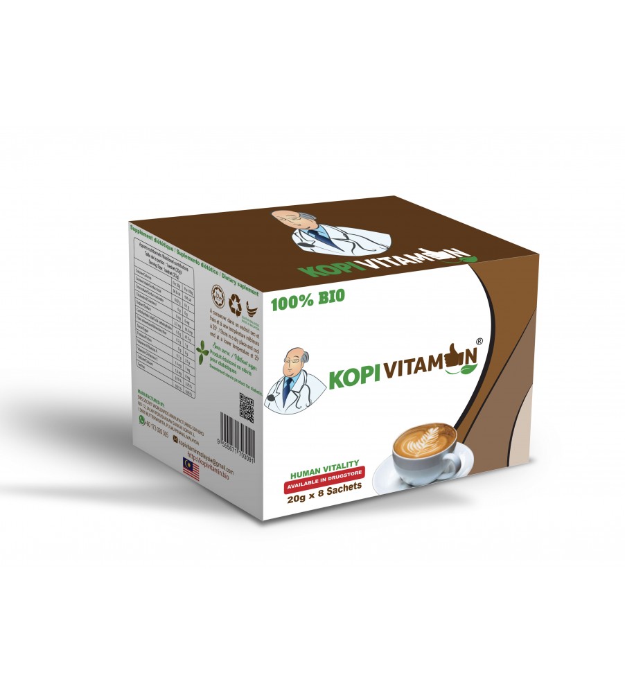 Cafe Kopivitamin 100% BIO Boite de 8 Sticks