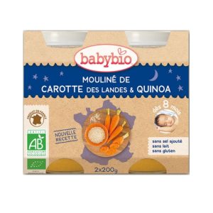 Panade bébé soir carotte de France et quinoa 2x200g dès 8 mois – Babybio