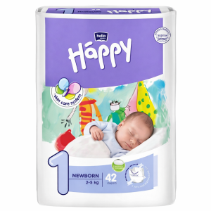 HAPPY Couche Taille 1 | 2-5 kg Boite de 42