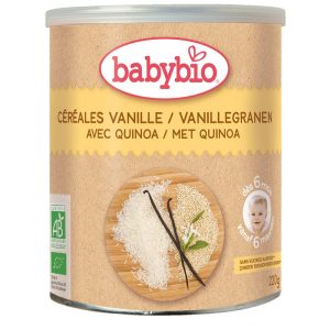 Céréales bébé vanille avec quinoa 220g dès 6 mois – Babybio
